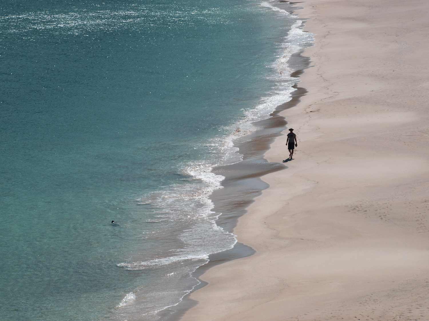 empty white sand beach on Uist 