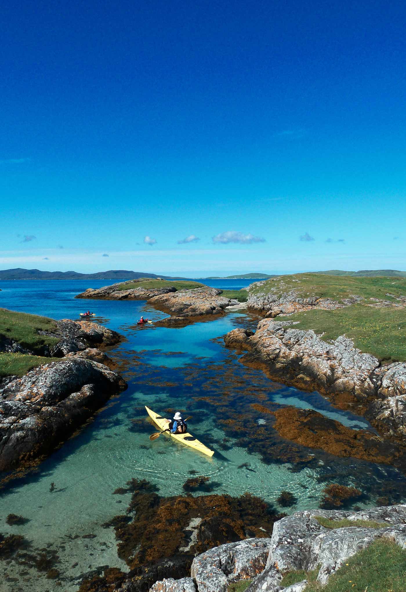 exploring uninhabited islands by sea kayak