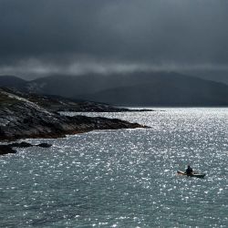 storm light over the ocean