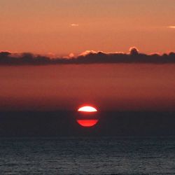 colourful sunset over the ocean